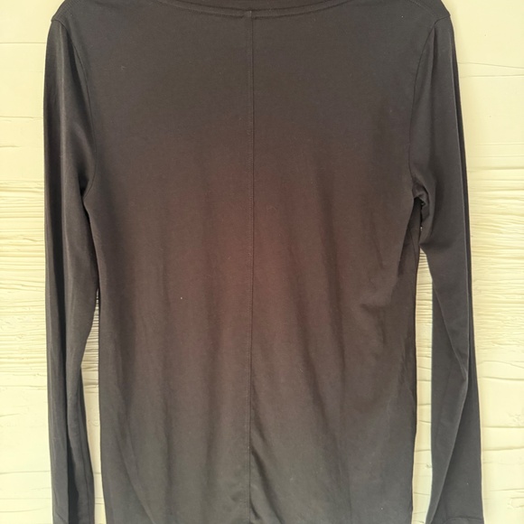 Aritzia Wilfred Black Long Sleeve Top Overlapping Top | XS/S - Picture 4 of 6